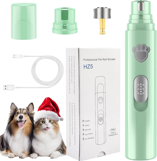 VIWIK Dog Nail Grinder, 2-Speed Rechargeable Dog Nail Trimmers for Large Medium & Small Dogs, Upgrade Professional Electric Pet Paws Grooming, Quiet Puppy Grooming Tool, for Dogs Cats