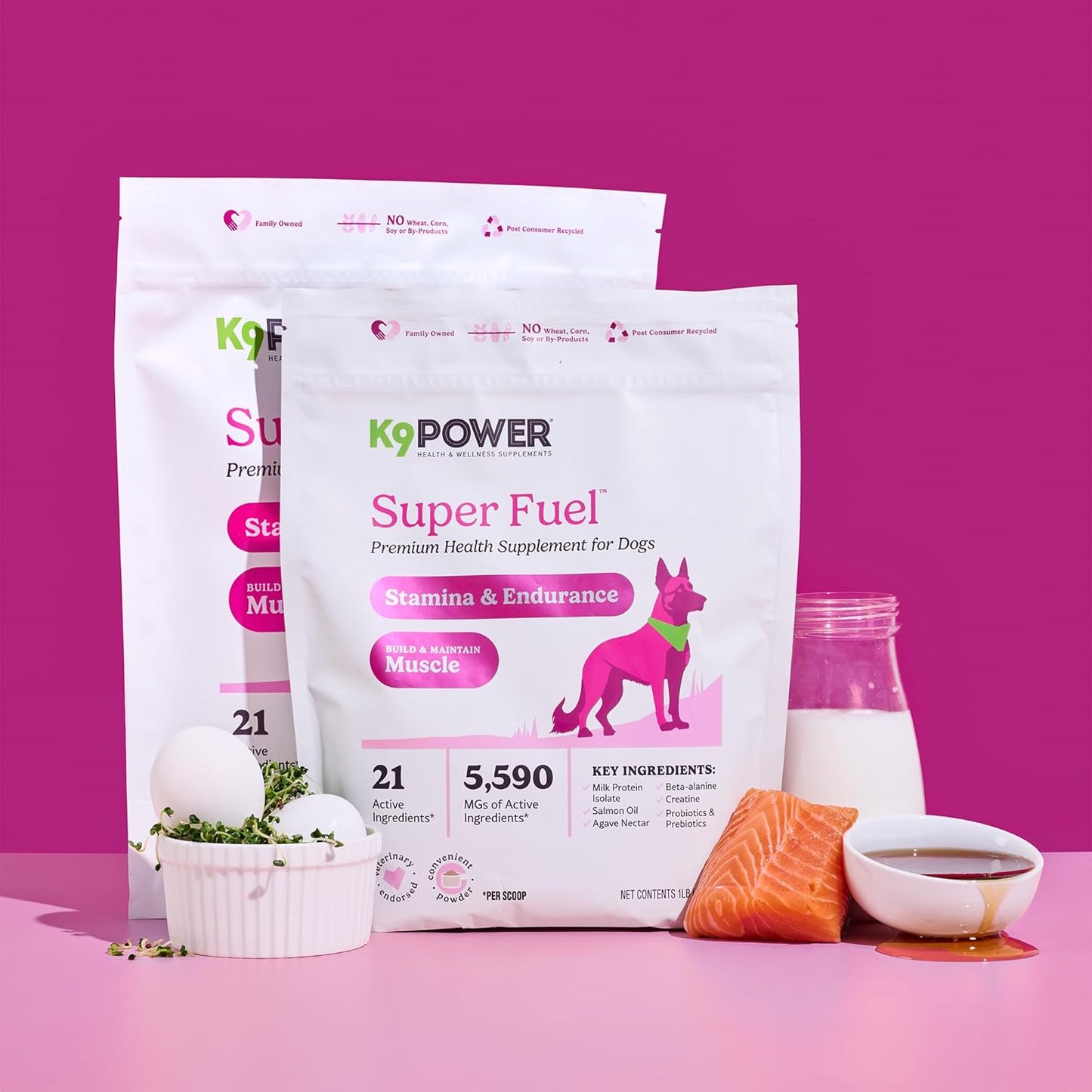 K9 Power Super Fuel for Dogs 1lb - Boosts Energy Levels Supports Muscle Growth & Enhances Joint Health