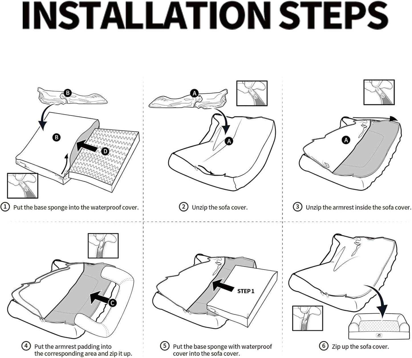 Hollypet Orthopedic Dog Bed for Medium Dogs, Supportive Foam Pet Couch with Removable Washable Cover and Non-Slip Bottom, Waterproof Lining Dog Sofa Bed, Blue, M (28 * 22.5 * 7.5)
