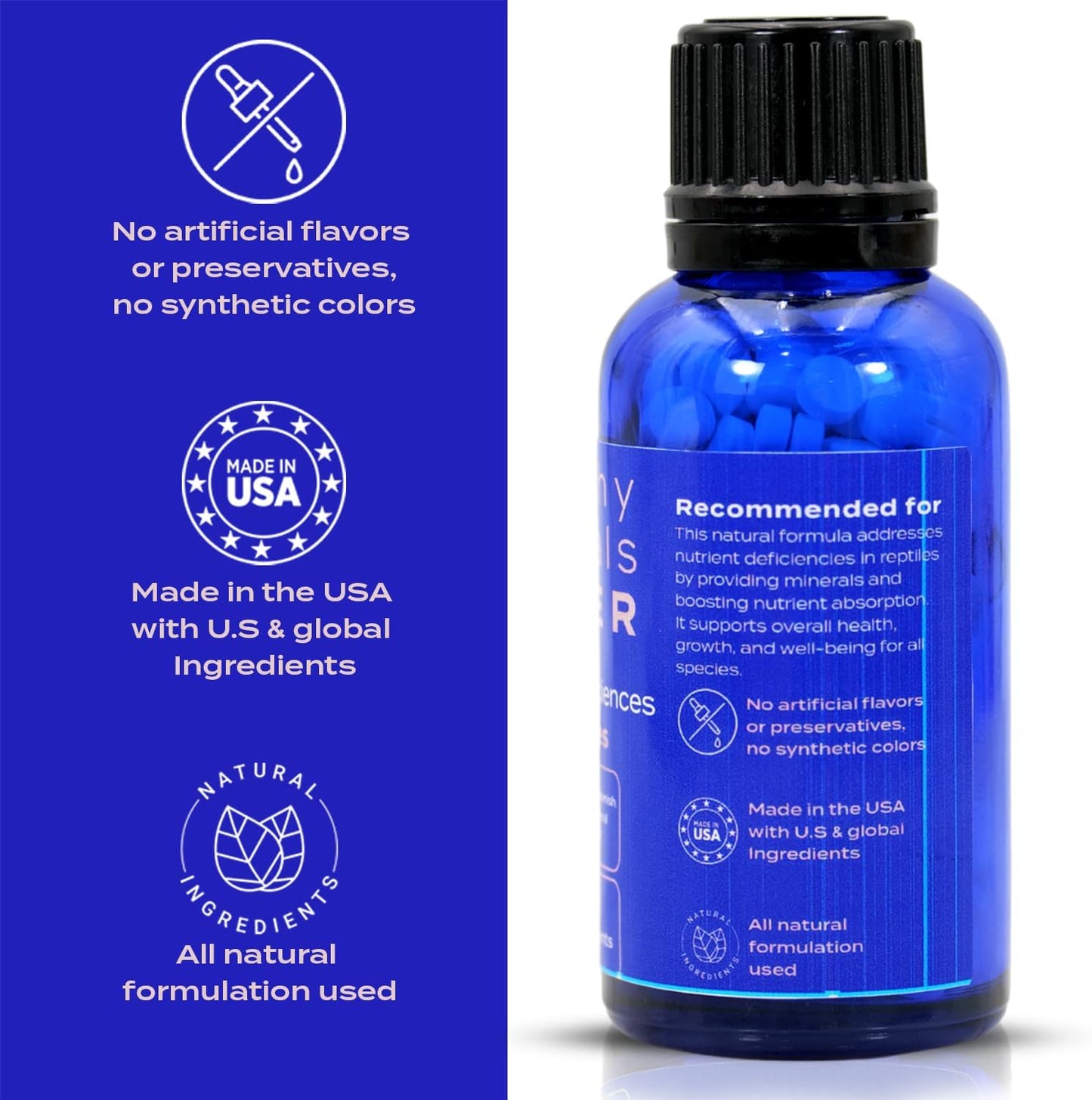 HA4E - Reptile Nutrient Replenish - Mineral & Vitamin Support for Balanced Nutrition, Skin Health, Growth & Vitality - 300 Tablets