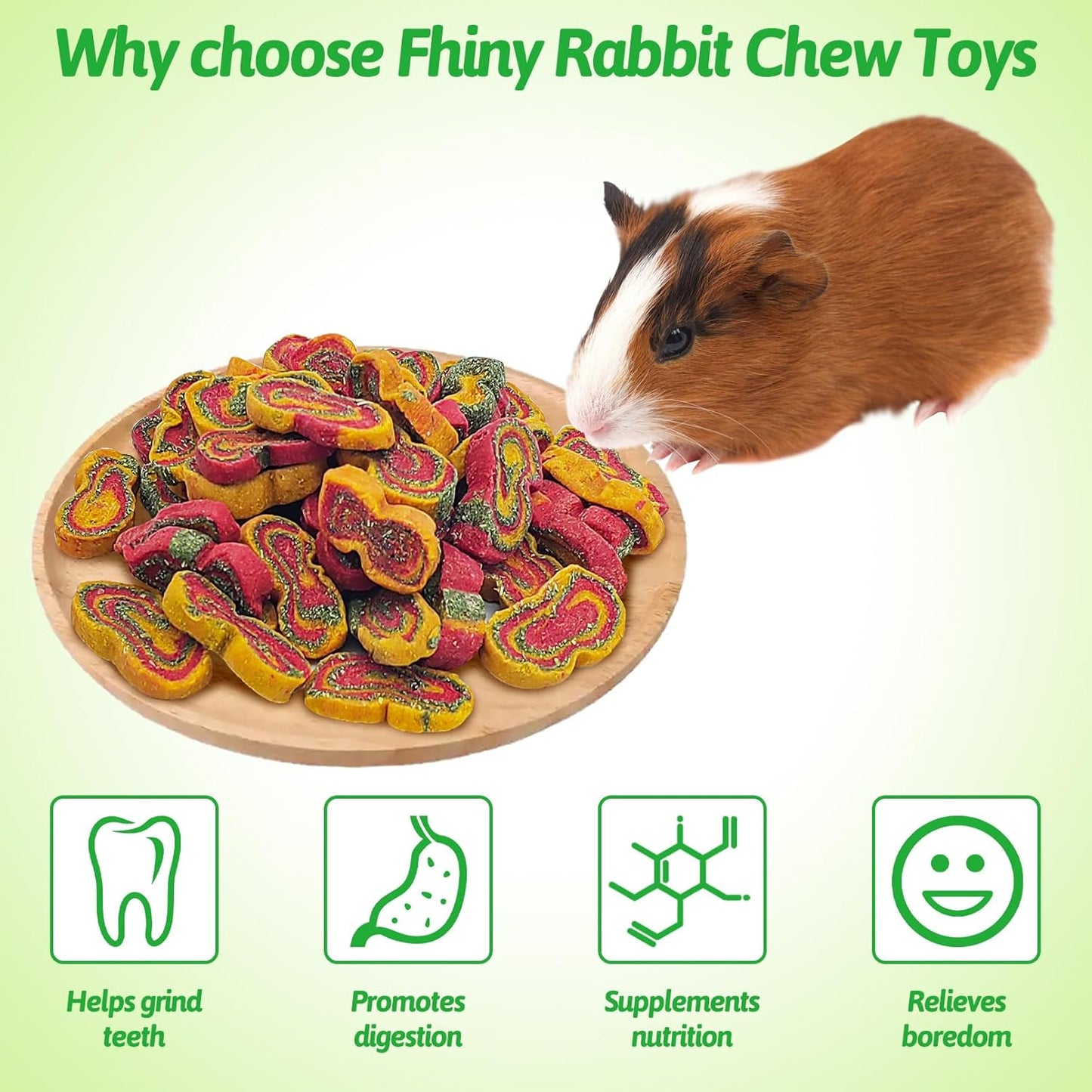 Fhiny Rabbit Chew Toys Mixed Forage Beetroot Carrot and Pumpkin Bunny Treats for Hamsters Guinea Pigs Chinchillas and Other Small Rodents Teeth Grinding (0.57lb/260g)