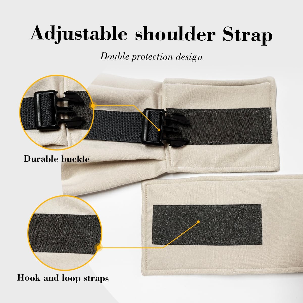 Dog & Cat Carrier Sling, Adjustable Soft Padded Shoulder Puppy Carrier, Hands-Free Dog Carrier Bag with Double Safety Buckles Premium Material for Outdoor Travel (Apricot, L)