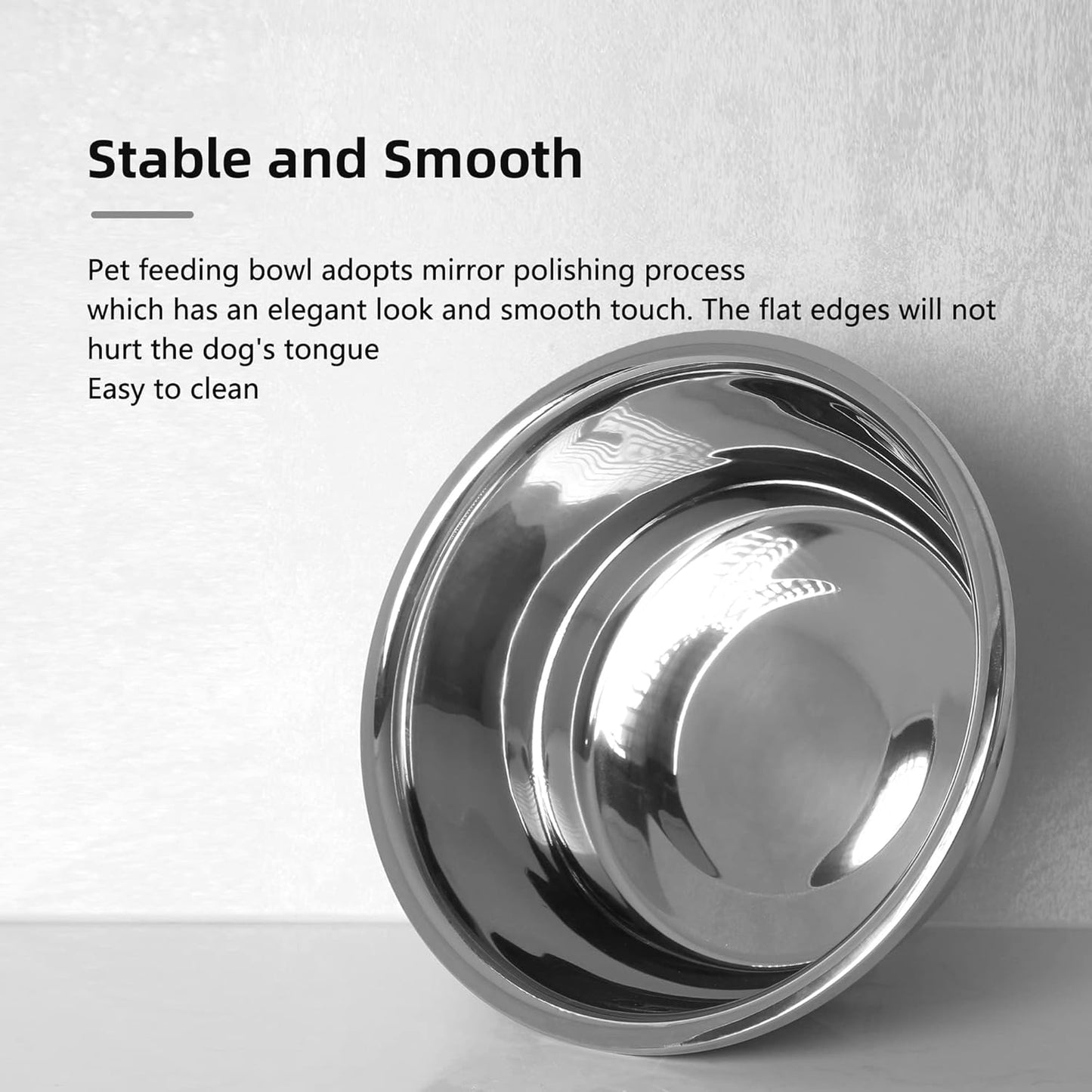 Stainless Steel Large Dog Bowl Set of 2, with 116 oz (15cup) High Capacity Metal Dog Food Bowls,Desirable Water and Food Bowls for Large, X-Large, and Giant Dogs,Heavy Duty, BPA-Free