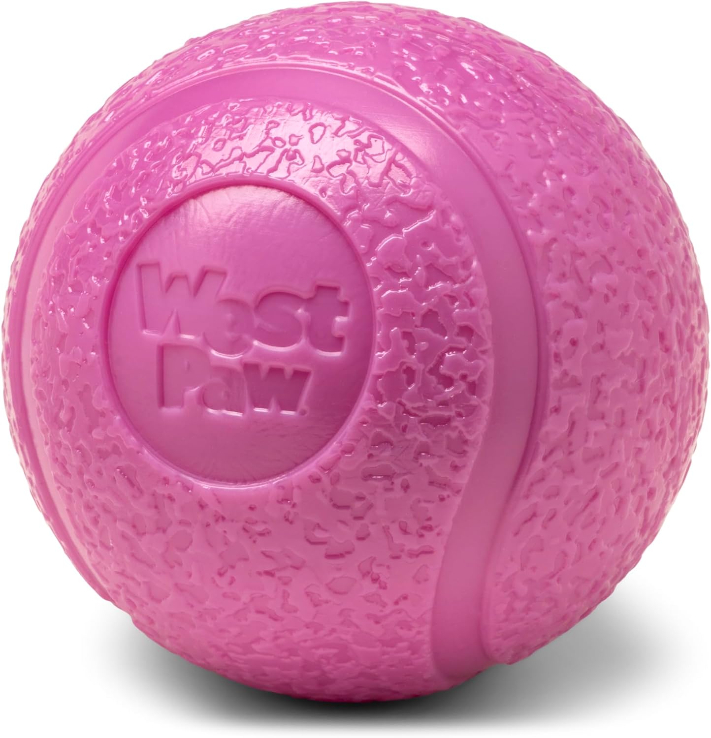 WEST PAW Boundr Ball Dog Fetch Toy – Bouncing Toys for Dogs, Fetch, Catch, Chewing, Play – Floatable, Recyclable Balls – Small Hot Pink/Aqua Blue 2-Pack