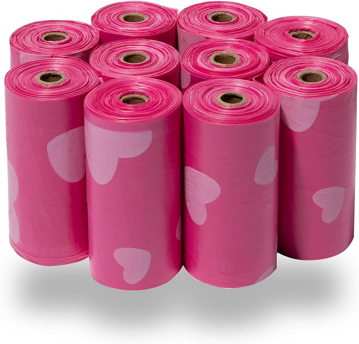 Best Pet Supplies Dog Poop Bags (4 x 150 Bags) for Waste Refuse Cleanup, Doggy Roll Replacements for Outdoor Puppy Walking and Travel, Leak Proof and Tear Resistant, Thick Plastic - Assorted Colors