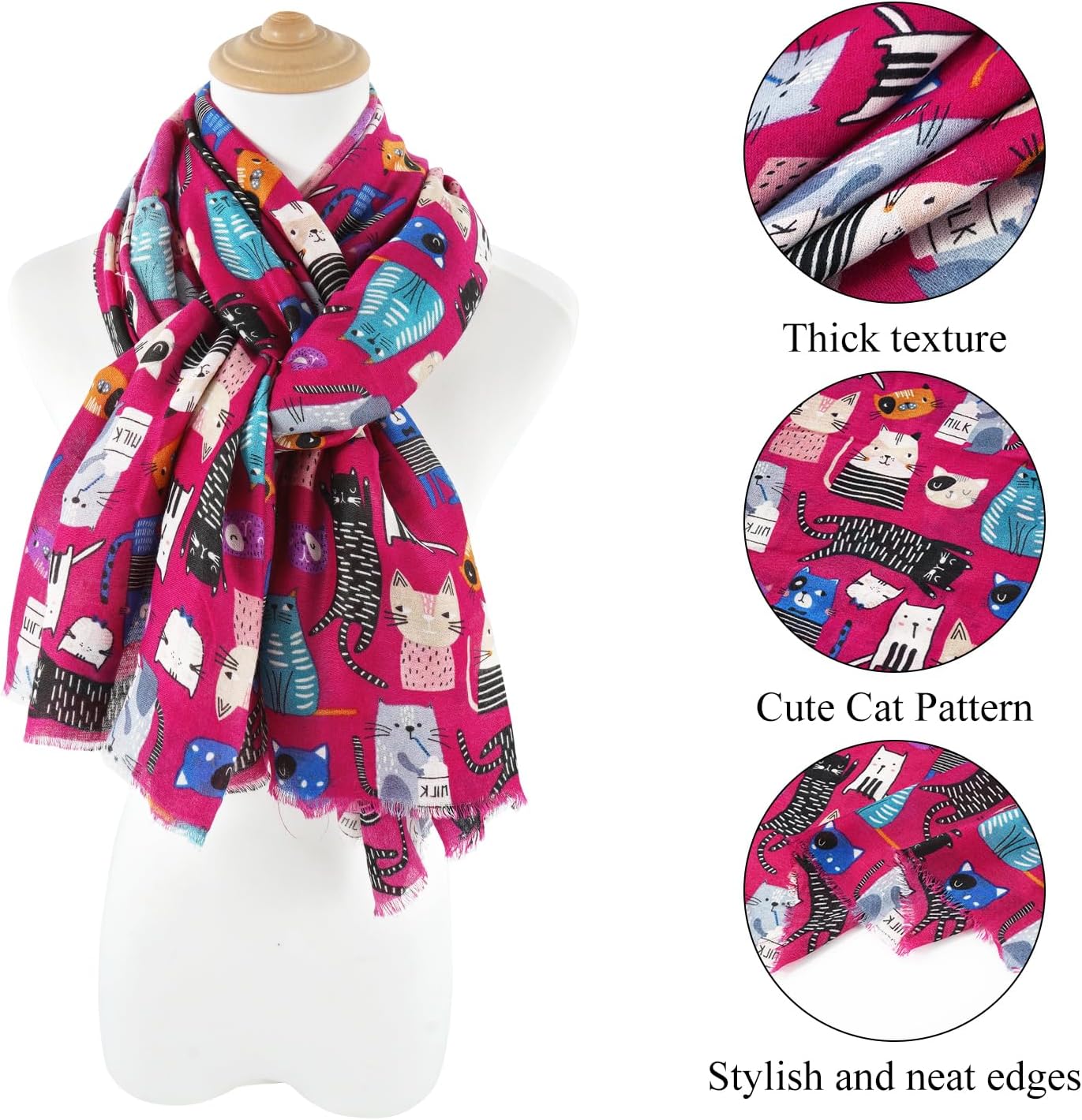 E-Clover Fashion Scarf for Women Lightweight Scarves Shawl Wrap for Spring/Summer Winter
