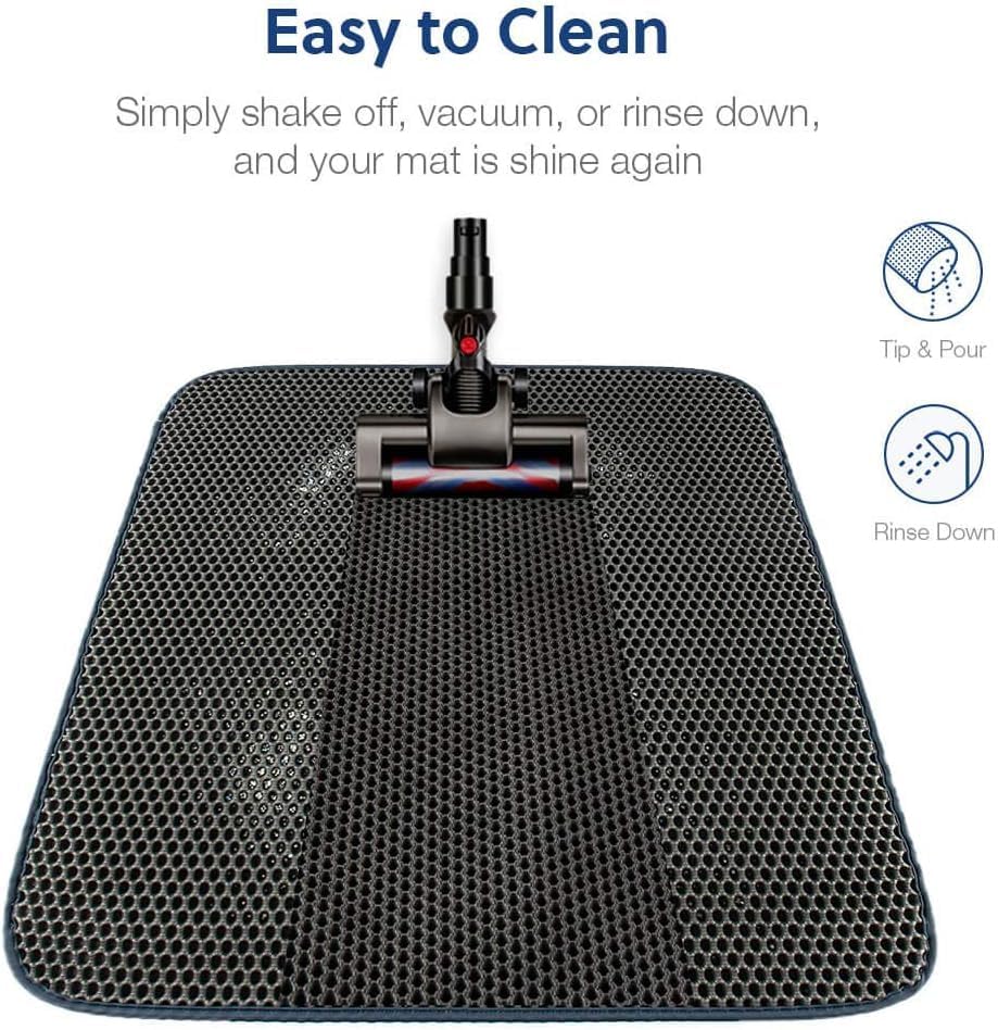 WePet Cat Litter Mat, Kitty Litter Trapping Mat, Honeycomb Double Layer Mats - Image 4