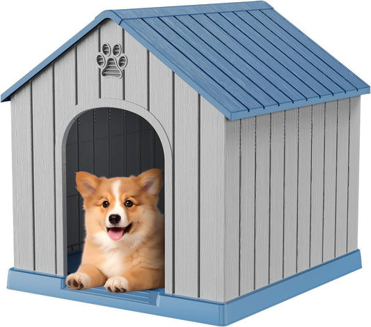 Vixzen Dog Houses Resin Outdoor Dog Kennel Small Indoor Dog House for Home & Garden Use