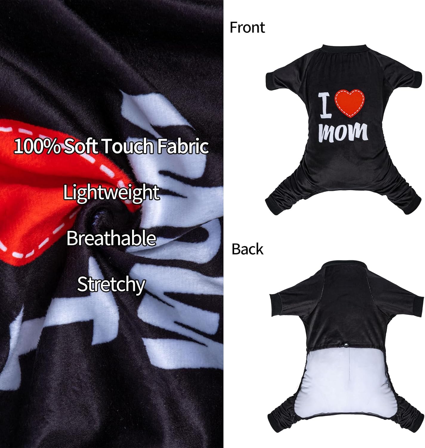 CuteBone Dog Halloween Pajamas Puppy Onesies Small Dogs Soft Pjs Coat Cat Apparel Comfy Pet Christmas Clothes Outfit Doggie Bodysuit P297M