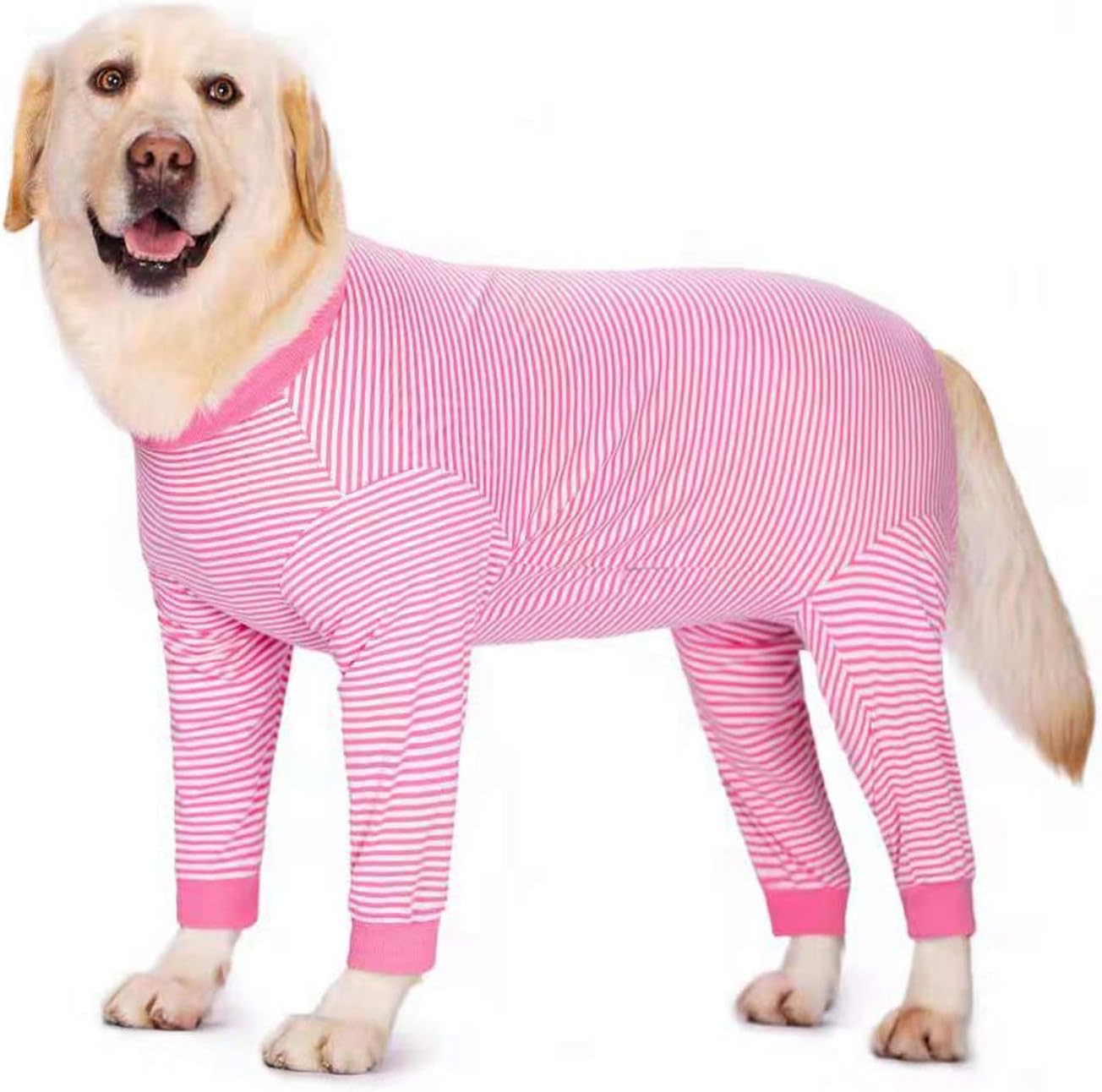 Yeapeeto Dog Onesie Surgery Recovery Suit for Large Medium Bodysuit Dogs Pajamas PJS Full Body for Shedding, Prevent Licking, Wound Protection, Cone Alternative (6X-Large (Pack of 1), Pink)