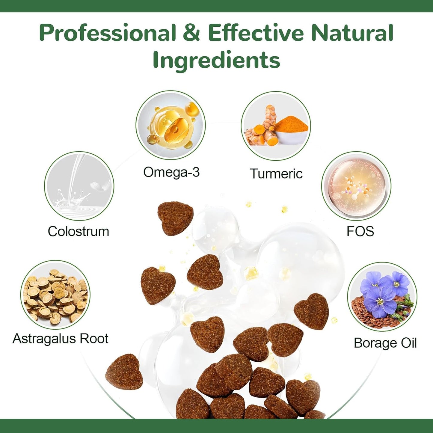 Dog Allergy Relief Chews, Dog Itch Relief Chews for Large Dogs Paw Licking Itchy Skin Seasonal Allergies, Probiotics with Astragalus Omega-3 for Coat Immune Supplement-150ct