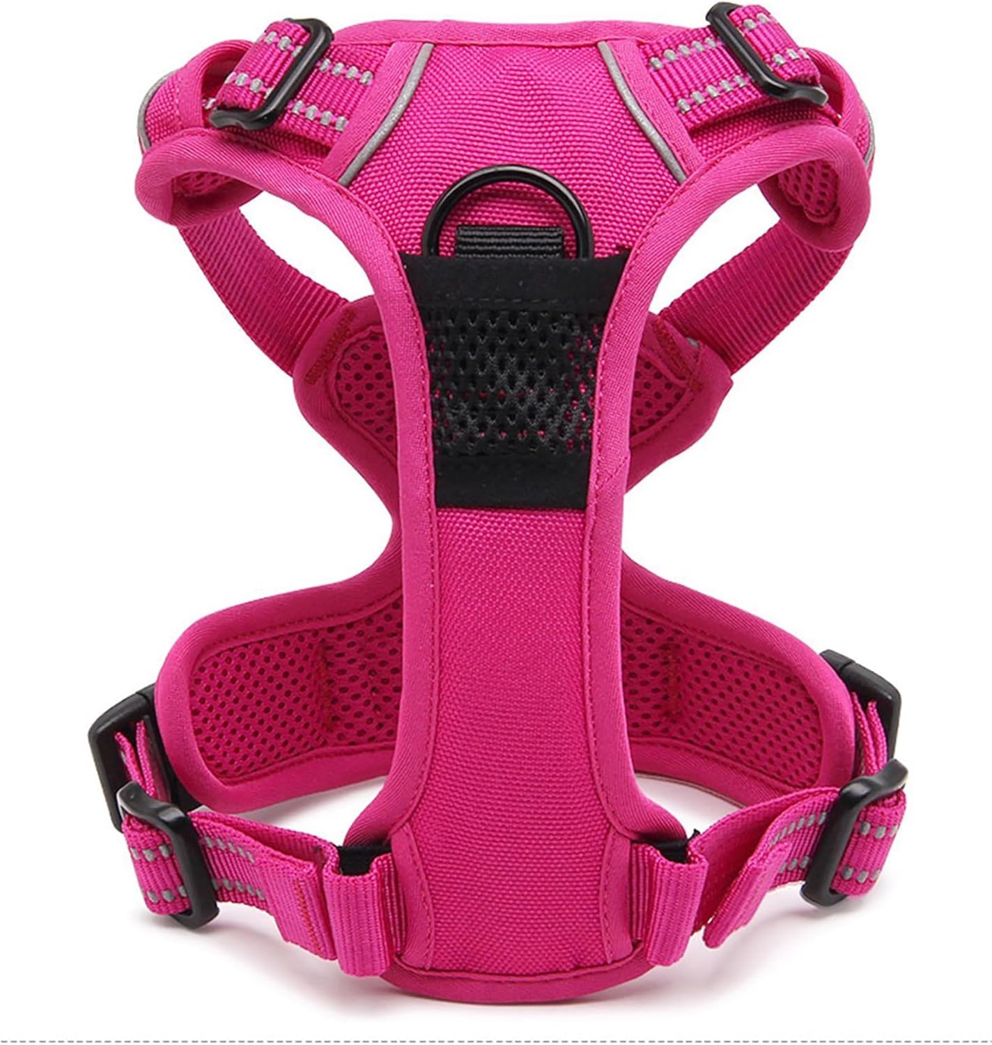 TRUE LOVE Truelove Adjustable No-Pull Dog Harness Reflective Pup Vest Harnesses Comfortable Control Brilliant Colors TLH5651(Fushcia,M)