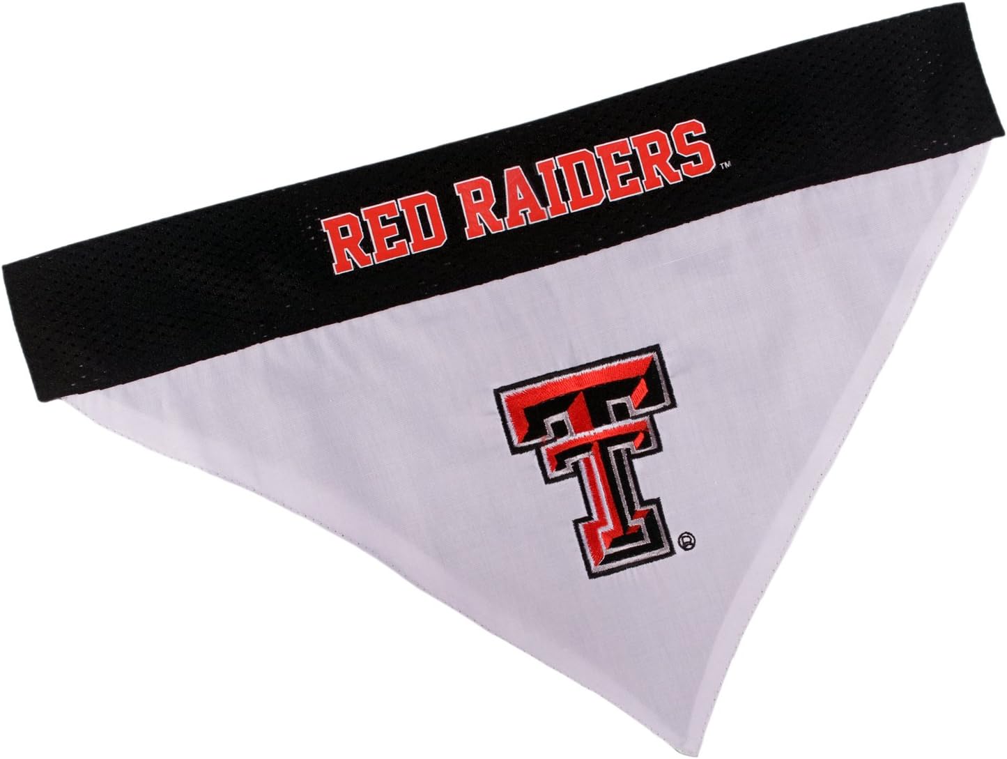 Pets First Collegiate Pet Accessories, Reversible Bandana, Texas Tech Red Raiders, Small/Medium