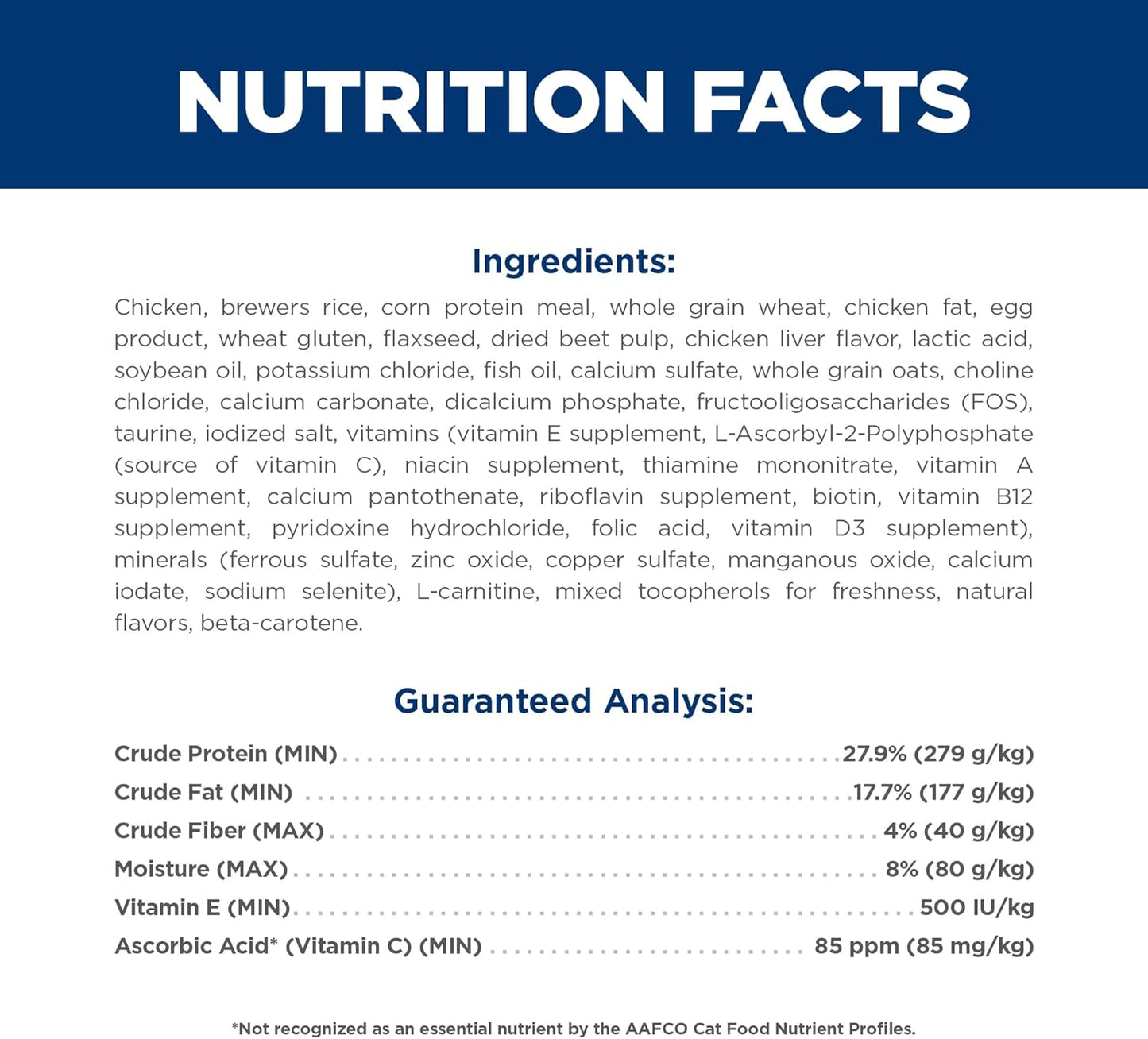 Hill's Science Diet Adult 11+, Senior Adult 11+ Premium Nutrition, Dry Cat Food, Chicken Recipe, 15.5 lb Bag