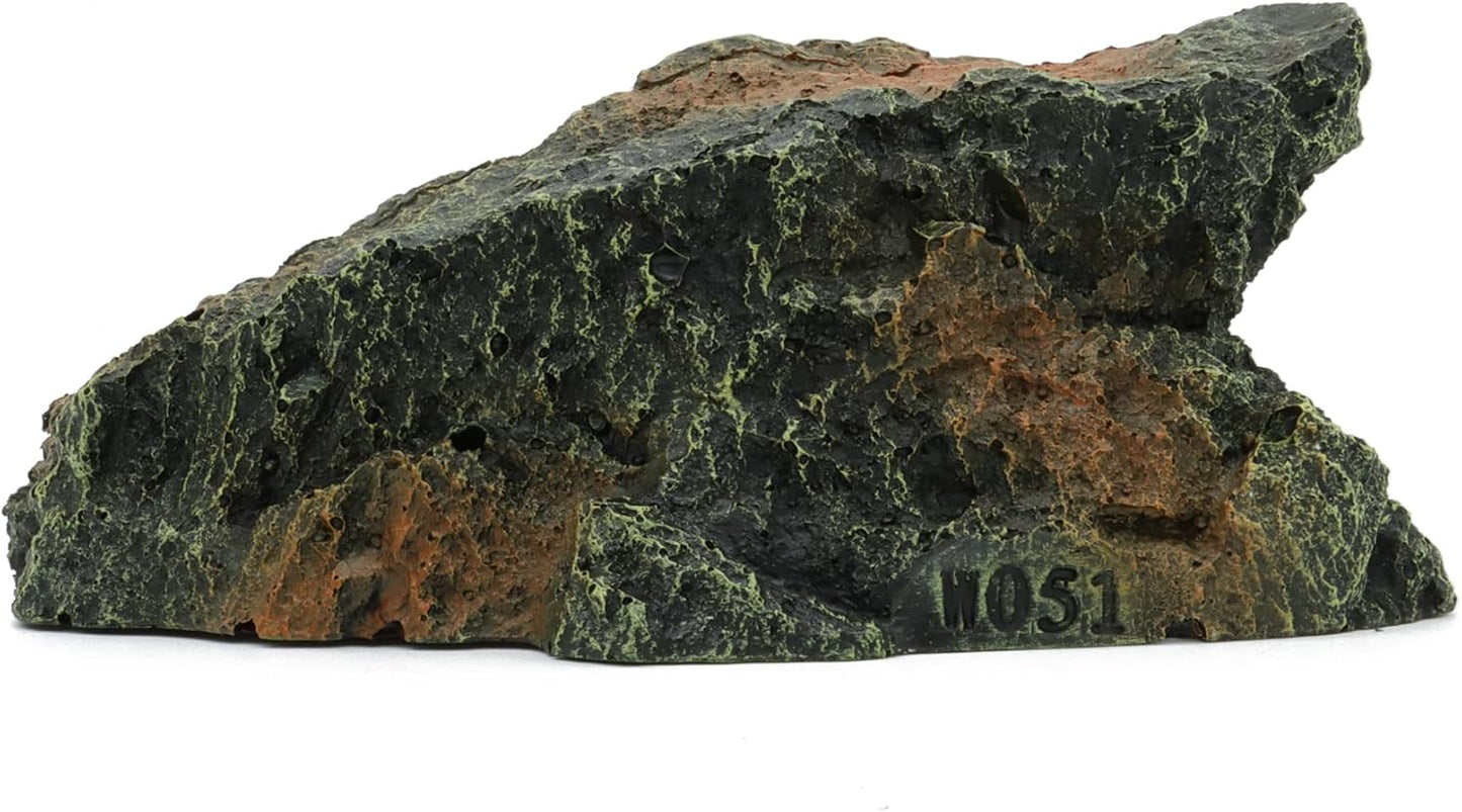 JIHAQUA Reptile Rock Hide Cave, Aquarium Habitat Decor Rock Tortoise Hideout for Lizards, Turtles, Reptiles, Amphibians, Fish