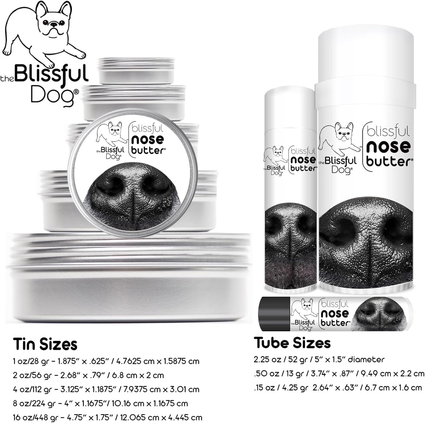 The Blissful Dog Brussels Griffon Nose Butter for Dry, Cracked Skin, Lick-Safe Dog Nose Balm with Moisturizing Shea Butter, Almond, Olive, and Essential Oils, Pet Supplies, Uncented, 4 oz.