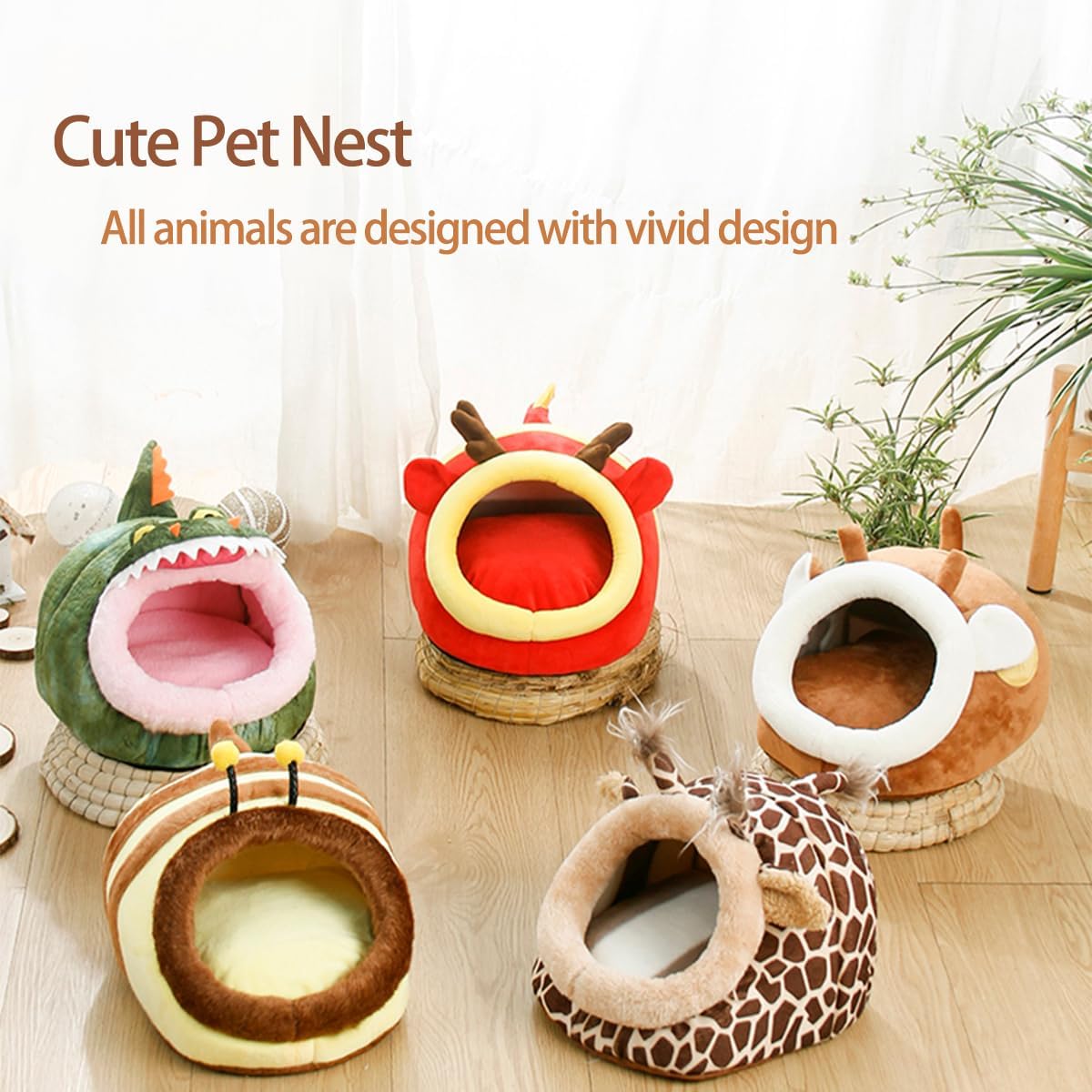 Guinea Pig Bed House & Hideout for Rat Bearded Dragon Hedgehog Ferret to Sleep and Hide, Guinea Pig Cage Accessories Habitat Décor (X-Large, 6.Christmas fire Dragon)