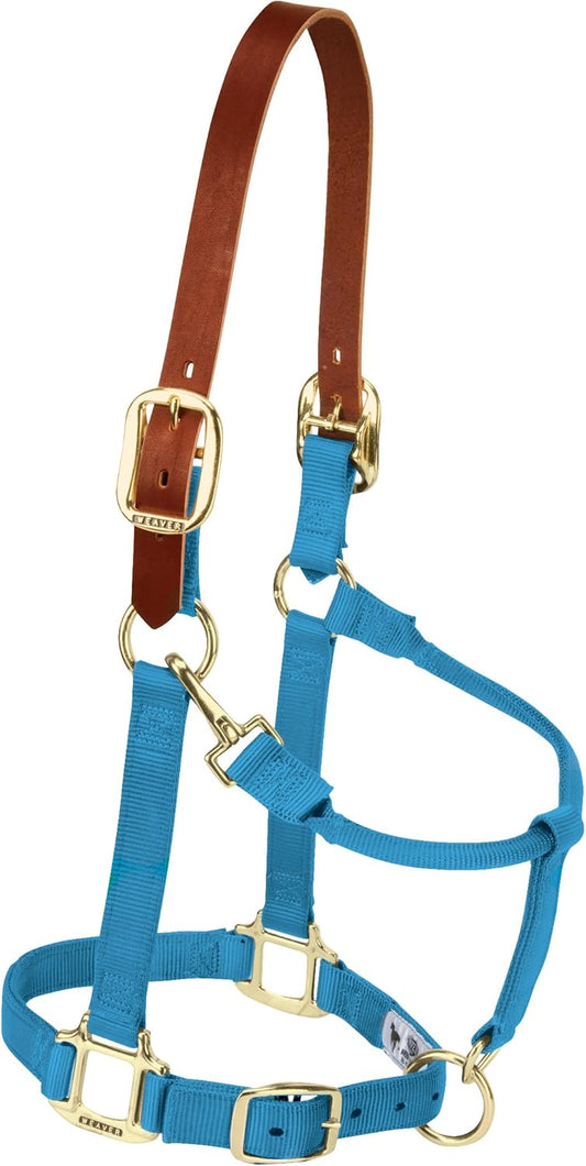 Weaver Equine Breakaway Horse Halter, Supple Leather Crown, Adjustable Chin & Throat Snap Halters for Horses, Equine Tack