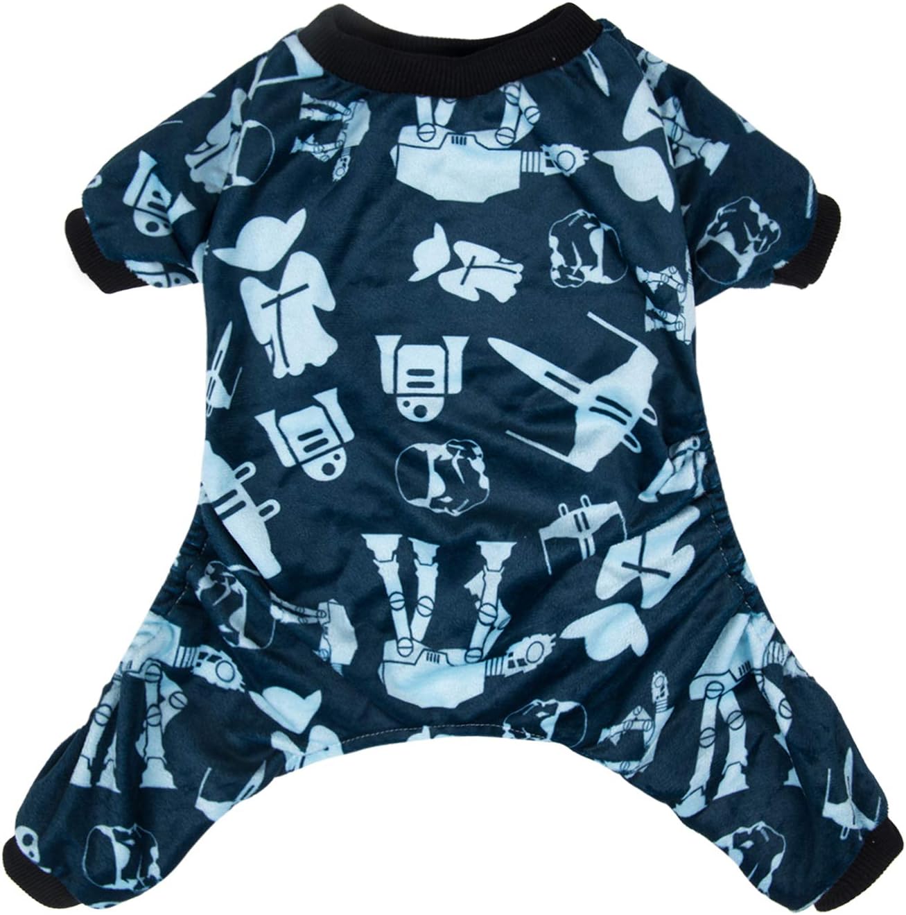 CuteBone Small Dogs Outfit Soft Puppy Onesies Pjs Dog Pajamas Pet Coat Cat Apparel Comfy Doggie Jumpsuit Bodysuit for All Seasons P47L