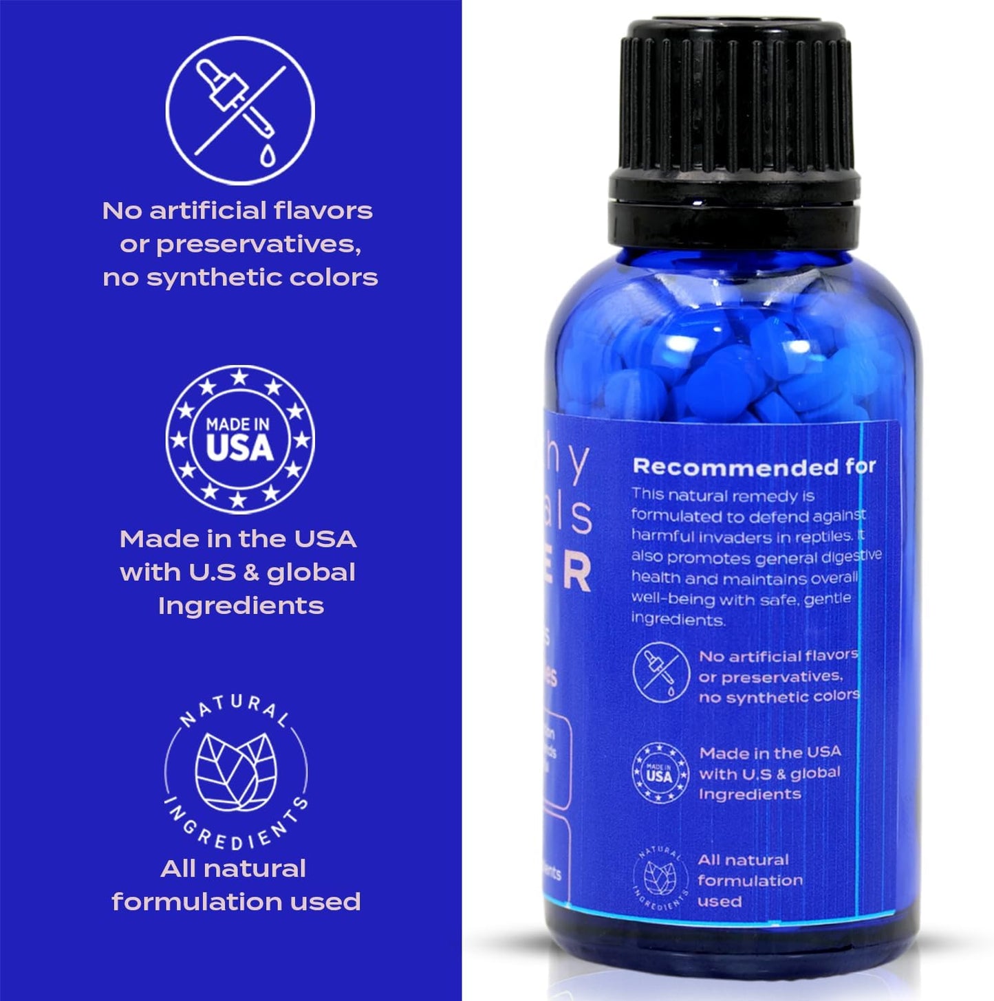 HA4E - Reptile Protection Formula - Defends Against Internal & External Health Threats - Supports Digestive Health & Vitality - Safe, Gentle Care - 300 Tablets