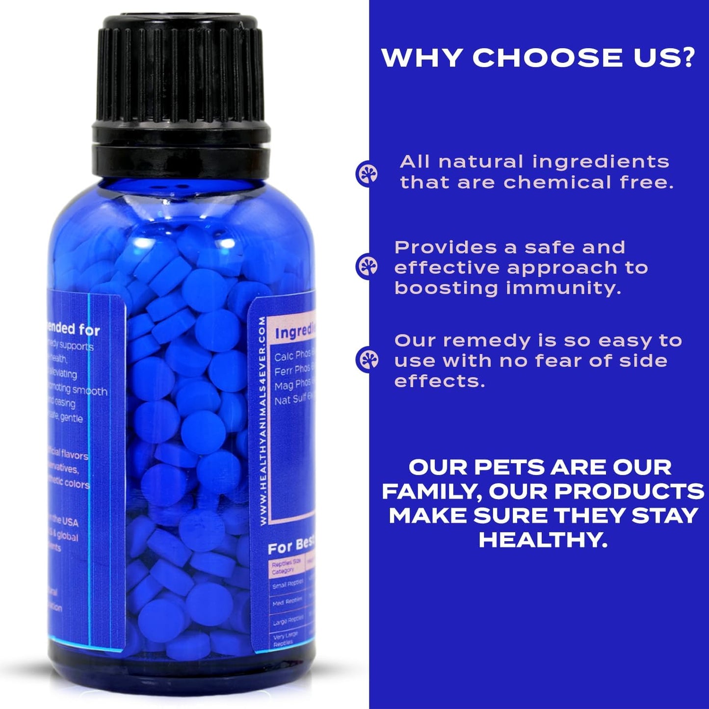 HA4E - Reptile Digestive Support - Natural Relief for Impaction, Bloating & Slow Digestion - Promotes Gut Health & Regularity - 300 Tablets