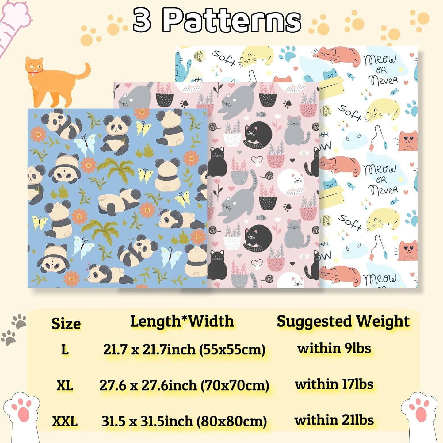 31.5" Cat Wrap for Grooming-Premium Cat Grooming Wrap Cat Restraint for Nail Clipping, Self-Adherent Soft Cat Blanket to Wrap Cat Anti-Scratch Anti-Escape Grooming Bag (White, XXL)