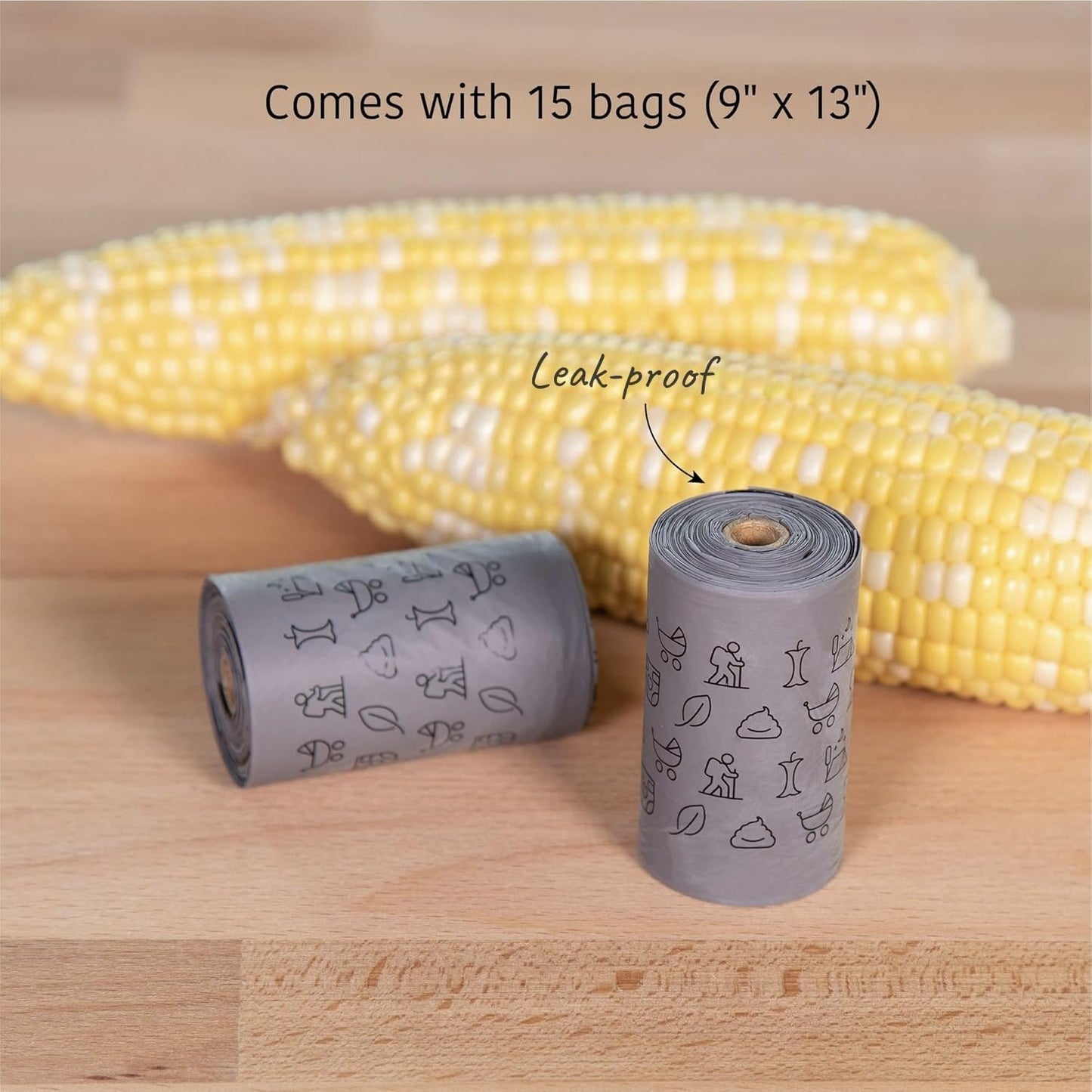 SVD.PET Dog Poop Bag Dispenser, Retractable Waste Bag Fits Any Dog Leash, 15 Waste Bags, Poop Bag Holder, Doggy Walking Accessory (Columbia Blue)