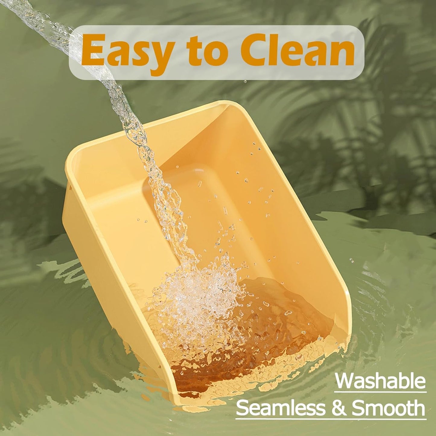 SpaceTime Large Cat Litter Box with High Sides,Cat Boxes for Indoor Cats,Cat Litter Pan for Kitty,Litter Box with Low Entry,Easy to Clean,Anti-Splashing(Grey)