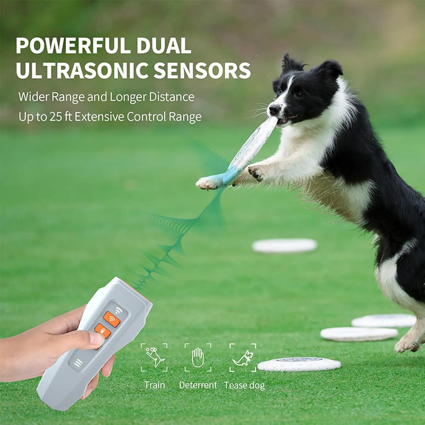 No Bark Ultra, Nobark Ultra Dog Bark Deterrent Device - Long Range Ultrasonic Anti Barking Device for Indoor & Outdoor, Stop Puppy from Crying at Night, Rechargeable Bark Shield for Dogs (Black*1)