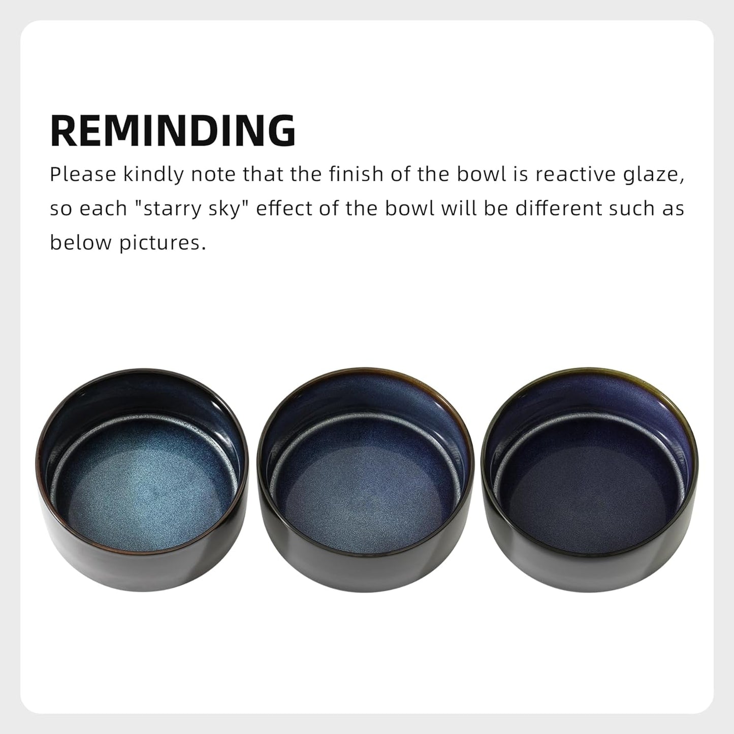 Ceramic 5.1inch Raised Dog and Cat Bowl Set, Elevated with Wooden Stand, Food and Water Bowl for Small Breed Dogs, Cats, Kitty, Weighted Dog Dishes, Pet Bowls(13.5oz, Starry Sky)