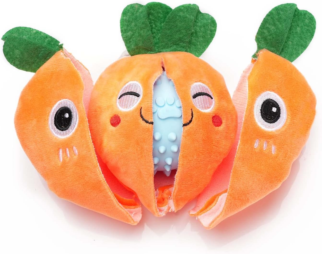 MewaJump Squeaky Easter Dog Toys with Ball, 3-in-1 Plush Cute Dog Toy, Dog Chew Toy with 3 Layers, Dogs Puzzle Pet Toy for Teeth Cleaning, Puppy Enrichment Toys for Small and Medium Breed