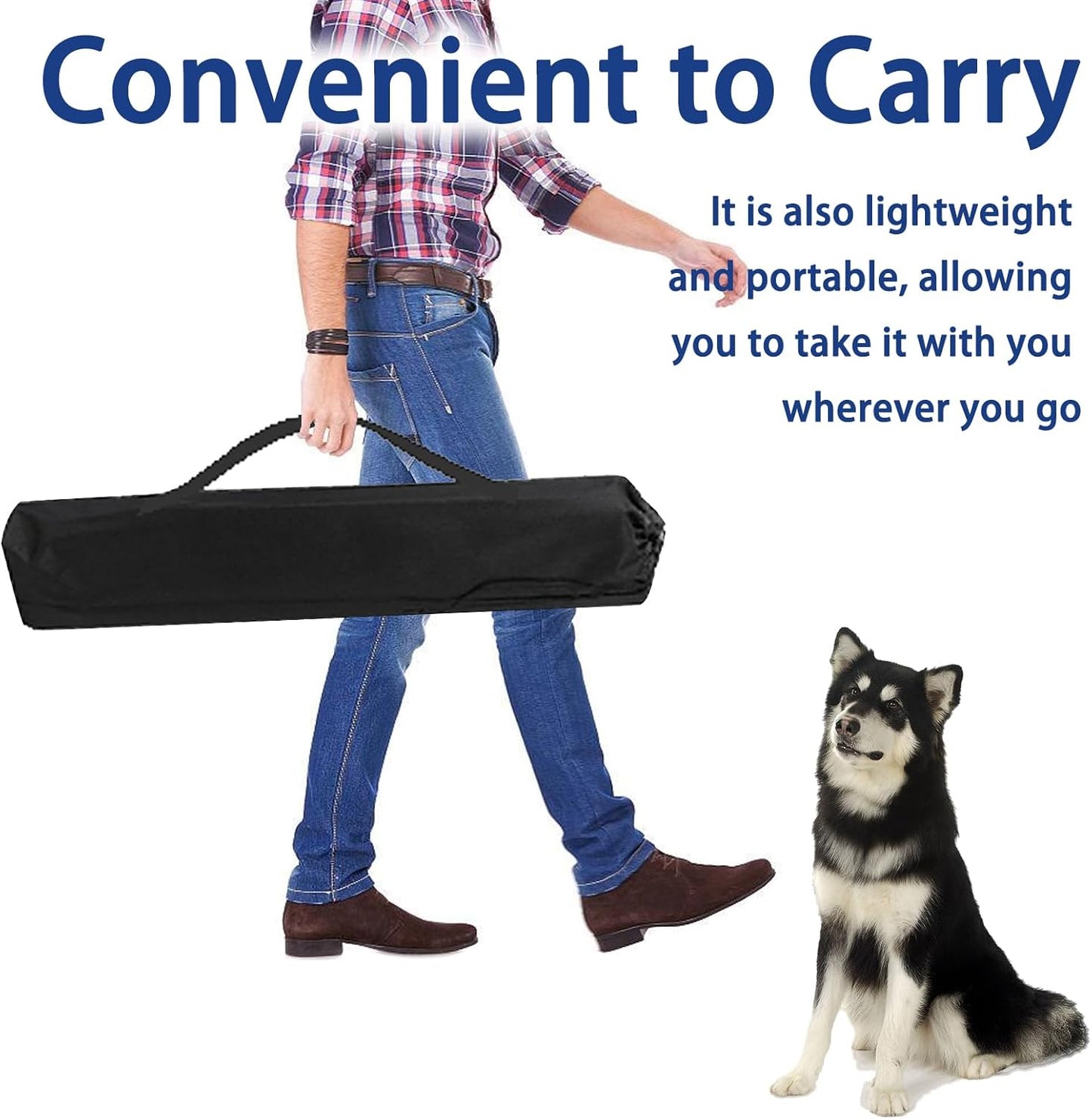 4 Sets Pets Agility Training Equipment, Adjustable Dog Hoop, Dog Jump, Weave Poles and Pause Box，with Independent Packaging(4 Sets)