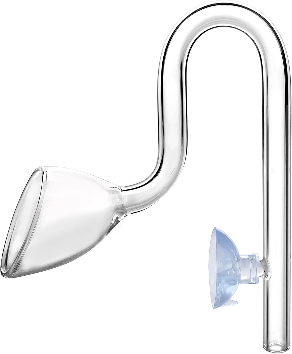 Glass Lily Pipe Outflow for Aquarium Planted Tank (10mm for 9/12mm (3/8" ID) tubing)