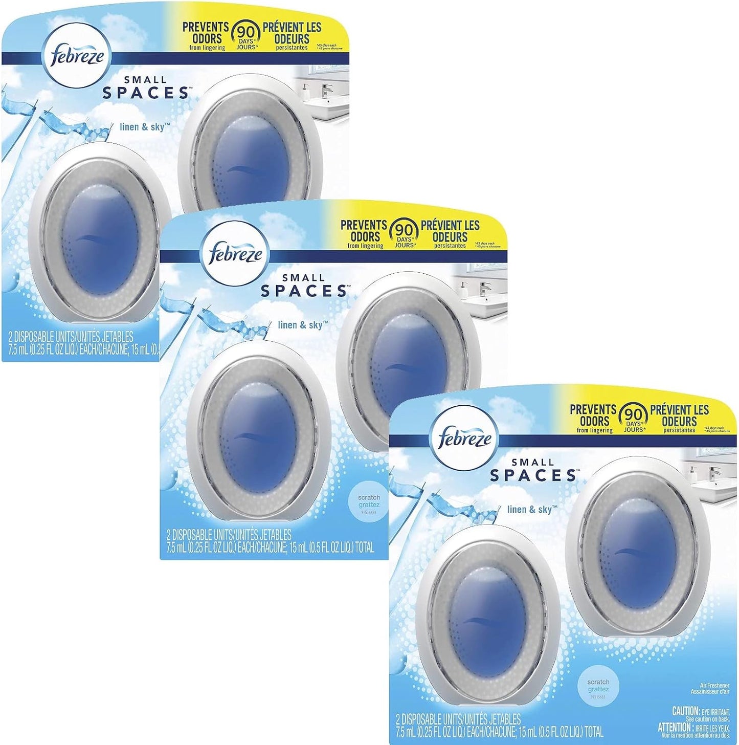 Febreze Small Spaces Air Freshener - Linen & Sky (Pack of 6) 6