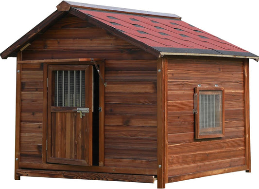 Large Dog House Outdoor,Weatherproof Big Dog Kennel with Removable Floor&Roof,insulate Warm Dog House Outside, XXL Pet Houses, 2XL-42.51''(D) X34.64''(W) X41.33''(H)