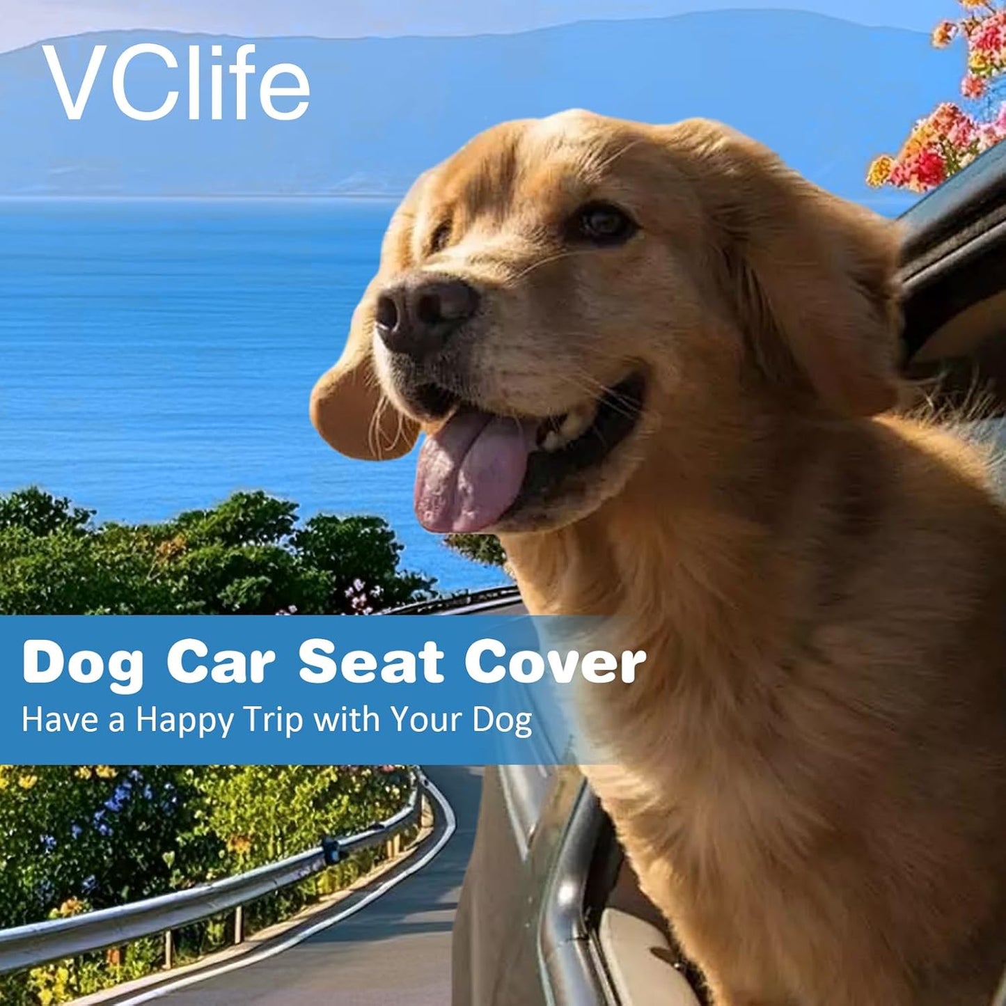 VClife Dog Bed Mat for Car, Anti Slip Pet Bed Travel Pad Comfortable Furry Dog Car Seat Cover for Backseat Extender, Washable Pet Cushion Bed Mat for Indoors & Outdoors (Beige, 59"×27.6")