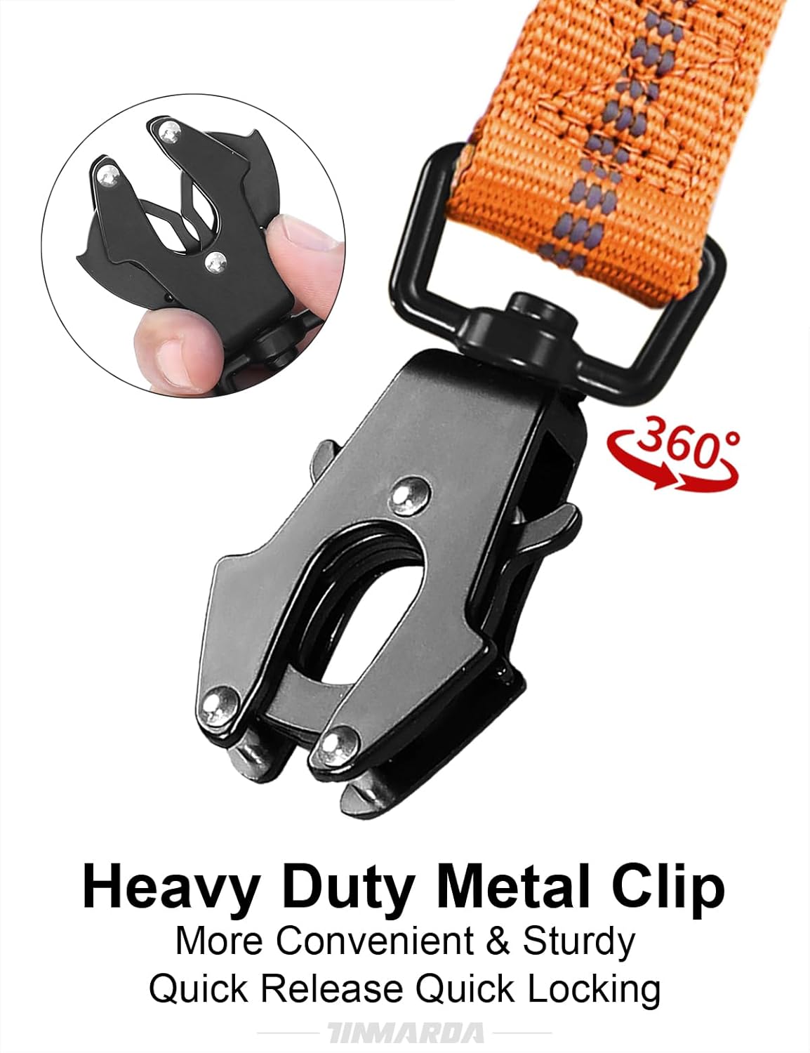 Heavy Duty Dog Leash, 4-6FT Shock Absorbing Dog Leashes with Traffic Handle and Comfortable Padded Handles, Advanced Easy Metal Clip, No Pull Reflective Leash for Medium Large Dogs That Pull (Orange)