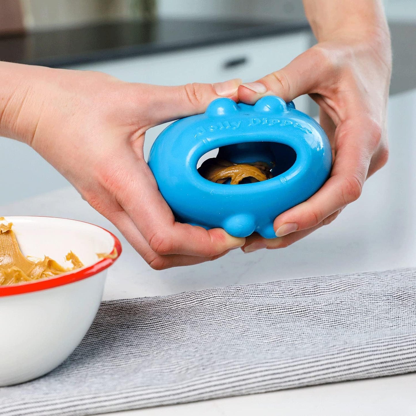 Jolly Pets Jolly Dipper Treat Dispensing Dog Toy; 3'' Small/Medium Dogs, Blue