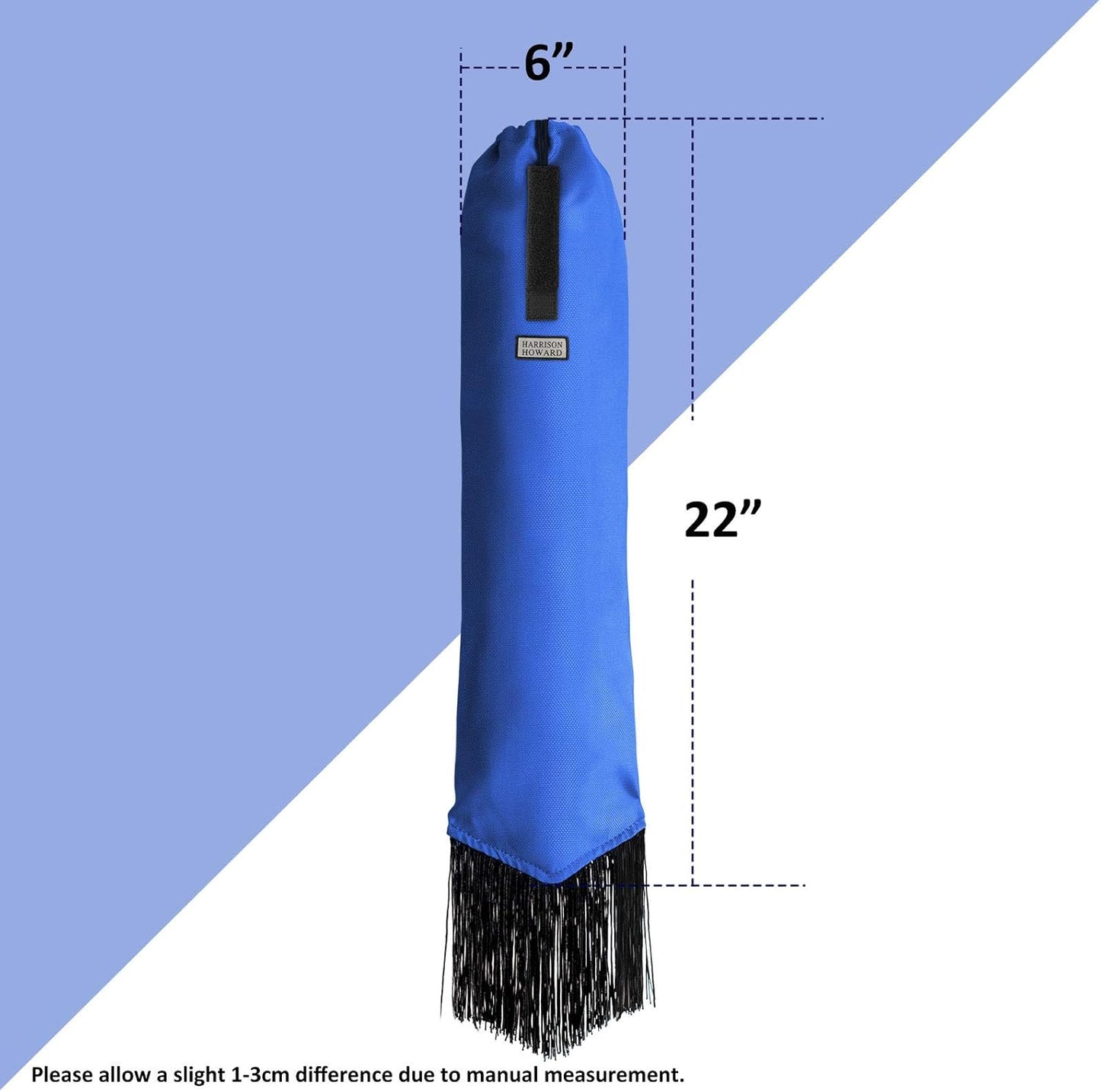 Harrison Howard Smooth Lightweight Adjustable Fastener Nylon Horse Tail Bag with Fringe