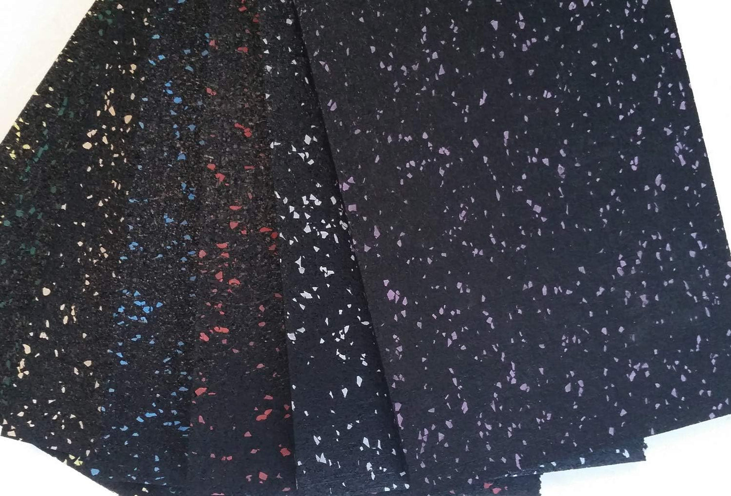 American Floor Mats 1/4in (7mm) Thick 10% Blue/Grey 4' x 16' Heavy Duty Rubber Rolls, Protective Exercise Mats, Home Gym Rubber Flooring