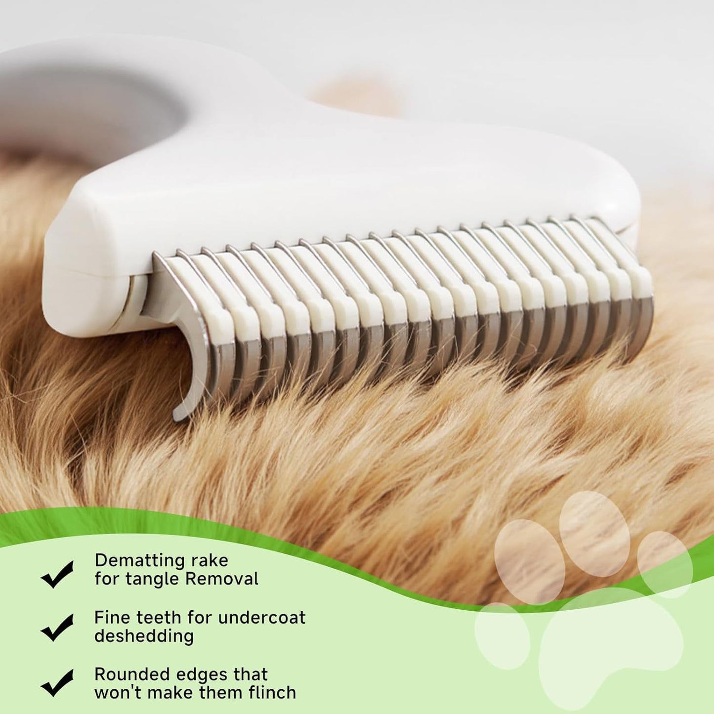 Undercoat Shedding Brush for Dogs & Cats – Professional Deshedding & Dematting Tool – Grooming Comb for Long Hair, German Shepherds & All Pets