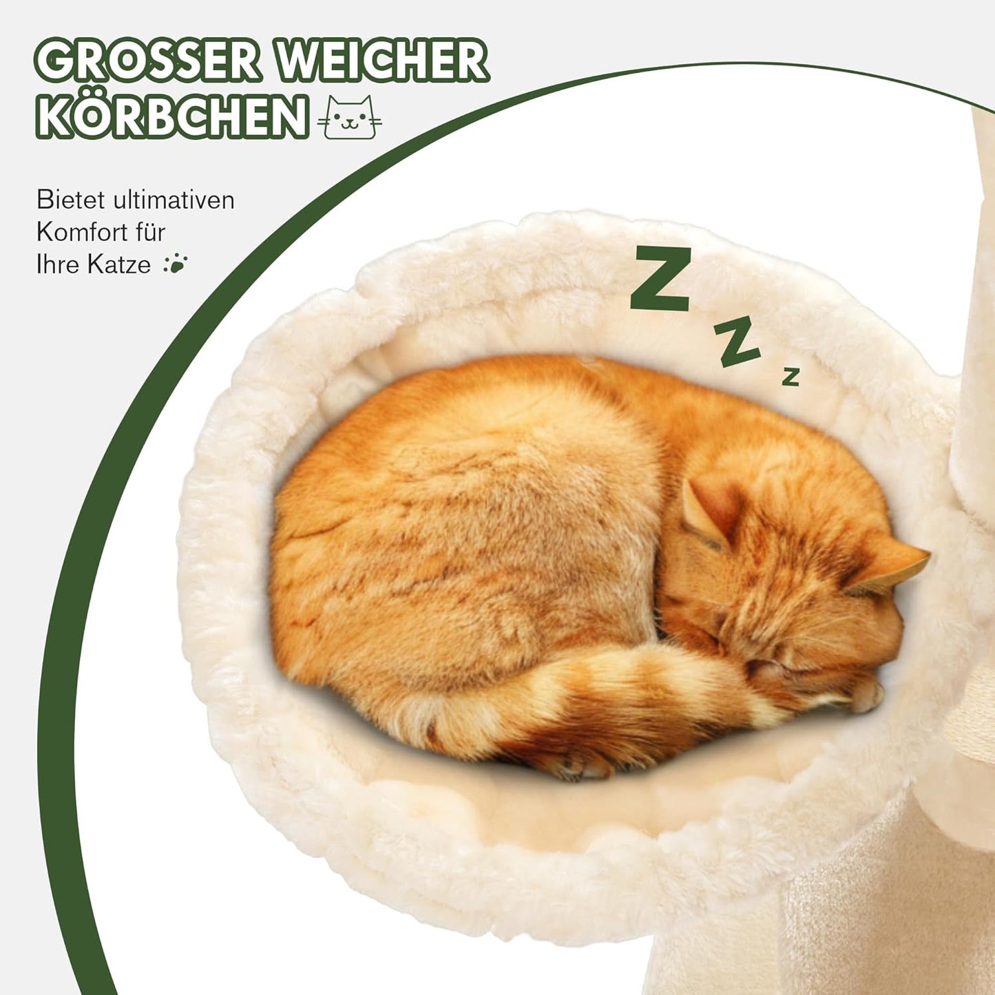 MUTICOR 66 Inches Multi-Level Large Cat Tree Tower for Indoor Big Feline/Cozy Plush Perches/Condo/Sisal Scratching Posts/Hammock and Baskets/Activity Center Play House/Wide Base/Beige