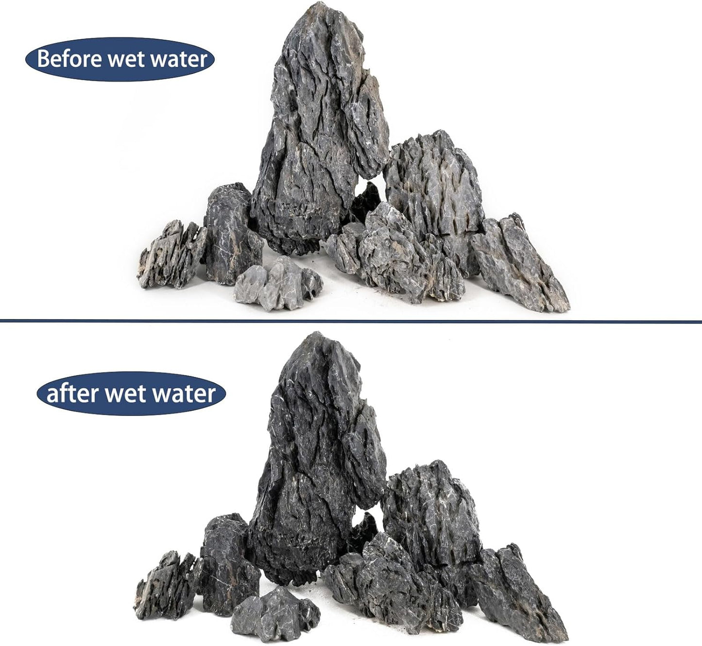 Seiryu Stone Natural Stone Rocks Fish Tank Decor Rocks for Aquariums Landscaping Model Tank Decoration Aquarium Miniature -20Lb (2-8 inch)