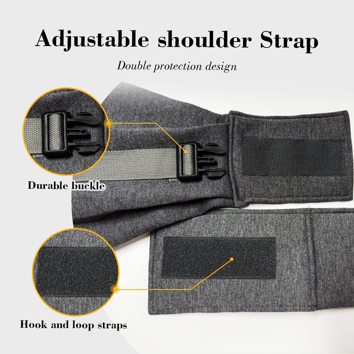 Dog & Cat Carrier Sling, Adjustable Soft Padded Shoulder Puppy Carrier, Hands-Free Dog Carrier Bag with Double Safety Buckles Premium Material for Outdoor Travel (Dark Gray, L)