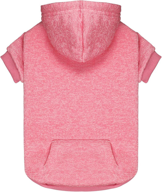 Dog Sweaters for Medium Dogs Dog Hoodie Fleece Sweater Soft Clothes Sweatshirt with Pocket Hoodie for Medium Dogs(Pink&M)
