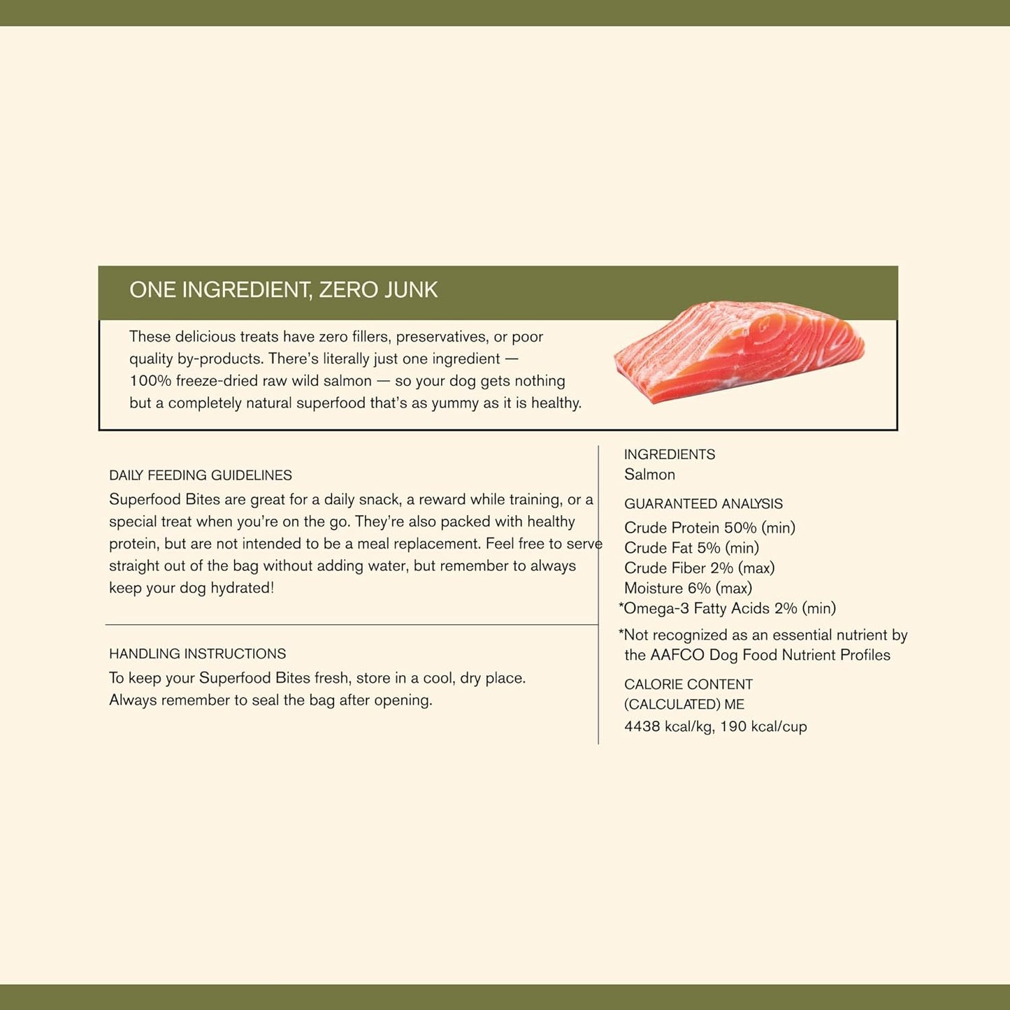 BADLANDS RANCH - Superfood Bite, Freeze-Dried Raw Dog Treats - Protein Rich, Train & Reward, Traceable Single Ingredient by Katherine Heigl (Wild Salmon)