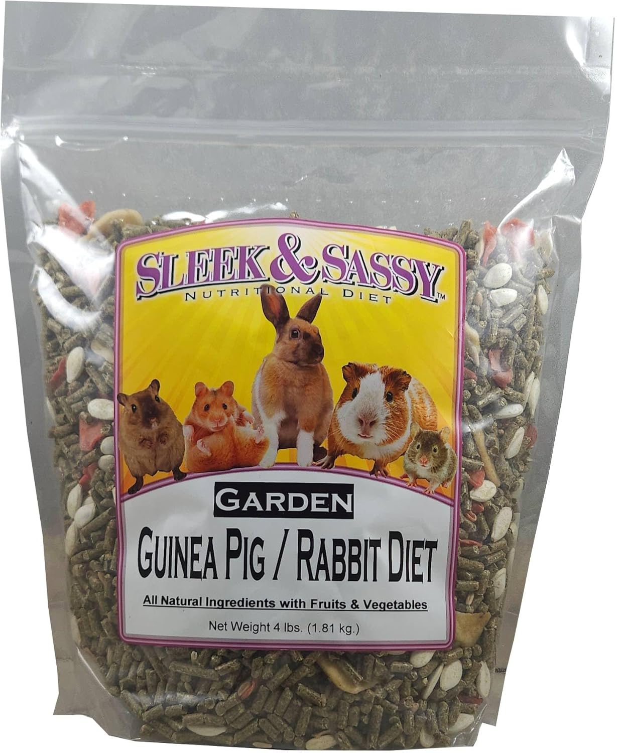 SLEEK & SASSY Garden Guinea Pig & Rabbit Food (4 lbs.)