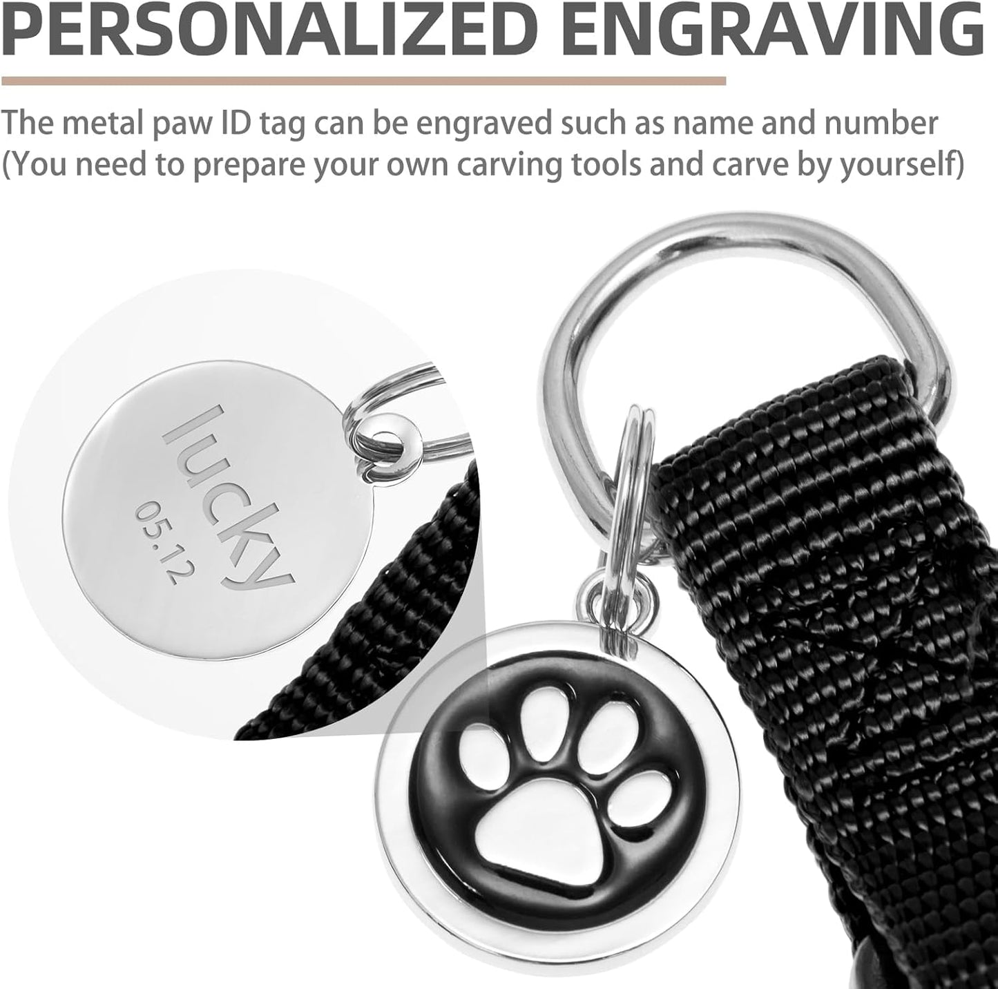 PUPTECK No Pull Dog Harness Soft Adjustable Basic Nylon Step in Puppy Vest Outdoor Walking with ID Tag X-Small