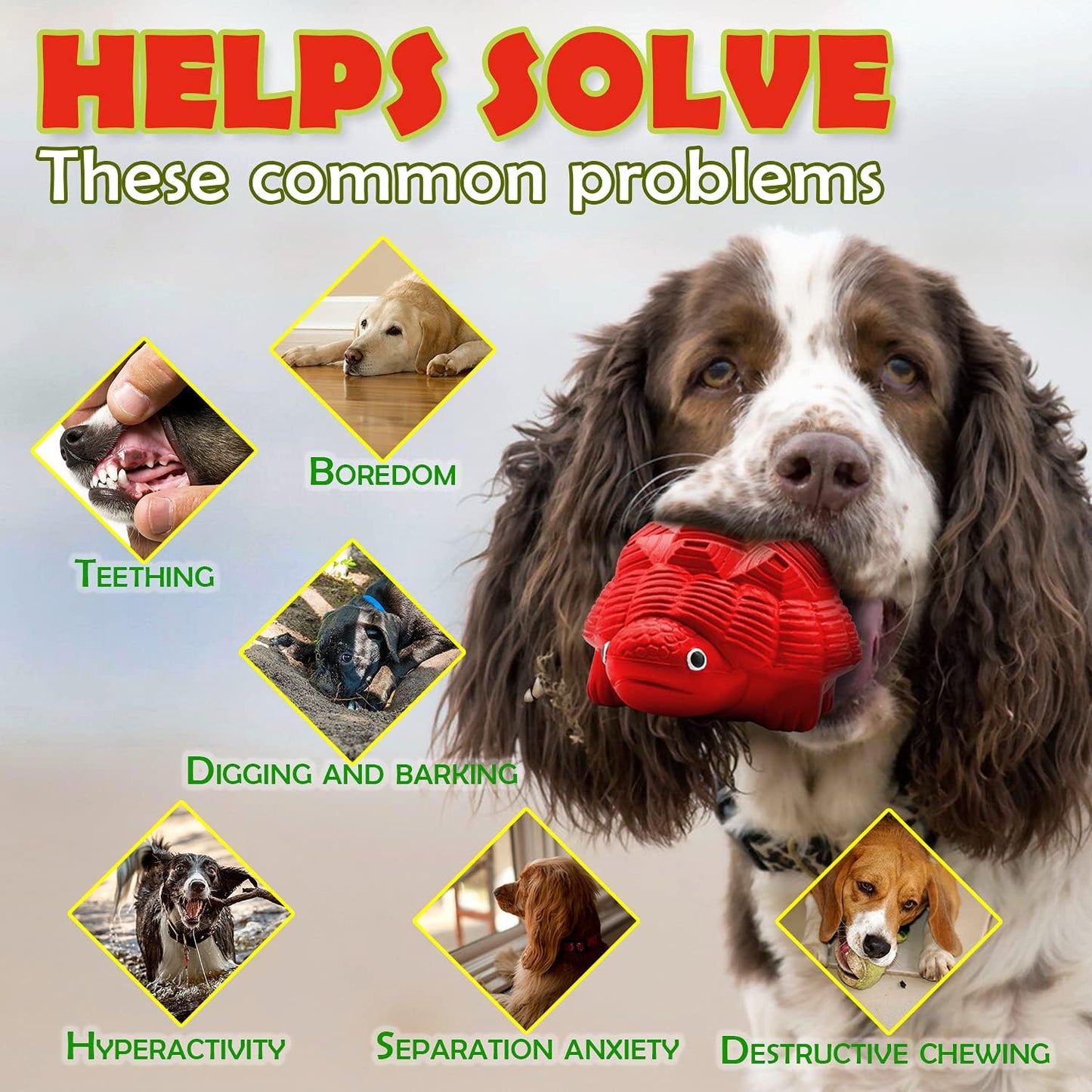 Dog Toys for Aggressive Chewers, Heavy Duty Tough Dog Toy for Large Dogs, Indestructible Squeaky Dog Toys