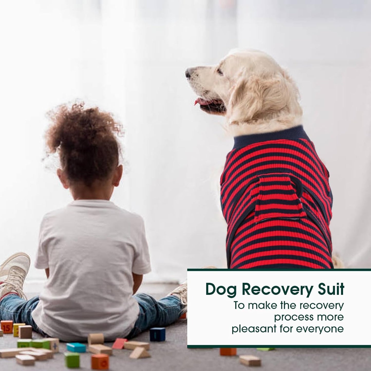 Kuoser Recovery Suit for Dogs Cats After Surgery, Professional Pet Recovery Shirt Dog Abdominal Wounds Bandages, Substitute E-Collar & Cone,Prevent Licking Dog Onesies Pet Surgery Recovery Suit